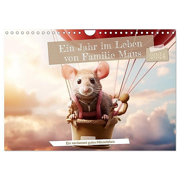 Ein Jahr im Leben von Familie Maus (Wandkalender 2024 DIN A4 quer), CALVENDO Monatskalender, Daniela Tapper