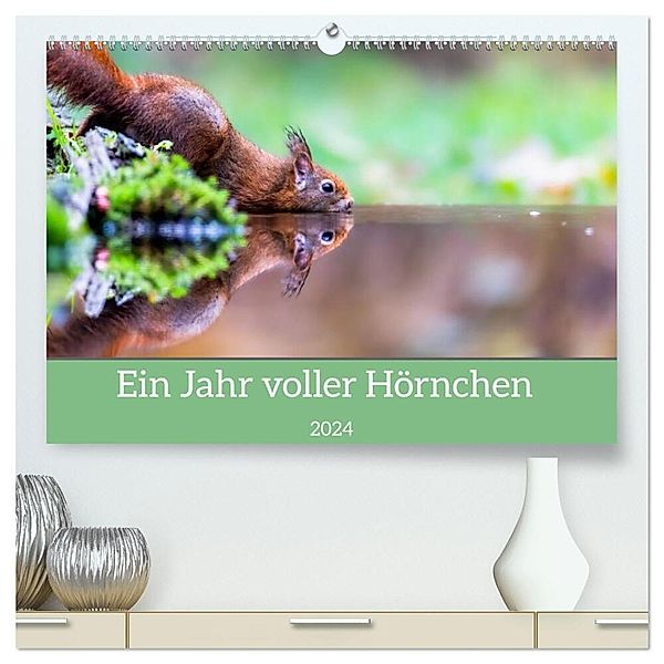Ein Jahr voller Hörnchen (hochwertiger Premium Wandkalender 2024 DIN A2 quer), Kunstdruck in Hochglanz, ellenlichtenheldt