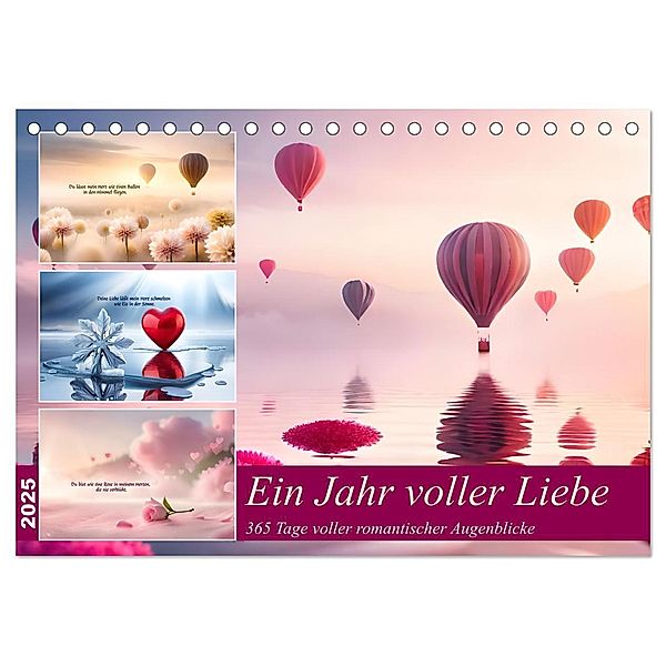 Ein Jahr voller Liebe (Tischkalender 2025 DIN A5 quer), CALVENDO Monatskalender, Calvendo, Ursula Di Chito