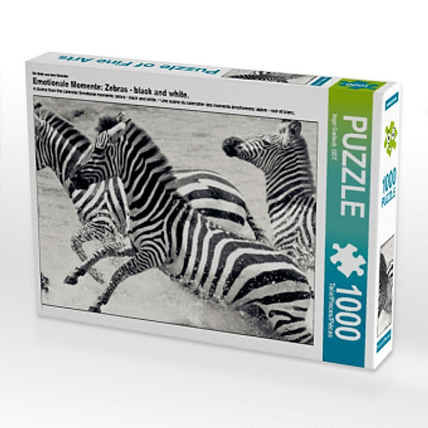 Ein Motiv aus dem Kalender Emotionale Momente: Zebras - black and white. (Puzzle), Ingo Gerlach