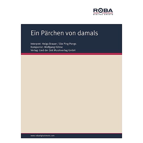 Ein Pärchen von damals, Wolfgang Kähne, Ursula Upmeier