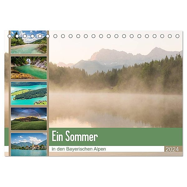 Ein Sommer in den Bayerischen Alpen (Tischkalender 2024 DIN A5 quer), CALVENDO Monatskalender, Martin Wasilewski