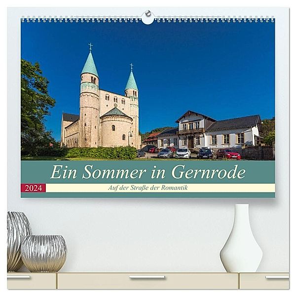 Ein Sommertag in Gernrode (hochwertiger Premium Wandkalender 2024 DIN A2 quer), Kunstdruck in Hochglanz, Rene Schubert