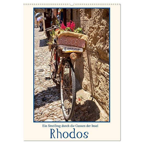 Ein Streifzug durch die Gassen der Insel Rhodos (Wandkalender 2024 DIN A2 hoch), CALVENDO Monatskalender, Nicole Giessmann-Keller