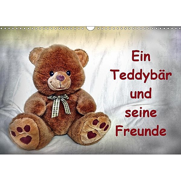 Ein Teddybär und seine Freunde (Wandkalender 2021 DIN A3 quer), Jennifer Chrystal