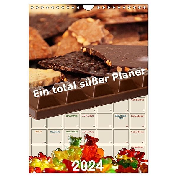 Ein total süsser Planer (Wandkalender 2024 DIN A4 hoch), CALVENDO Monatskalender, Stefan Widerstein - SteWi.info