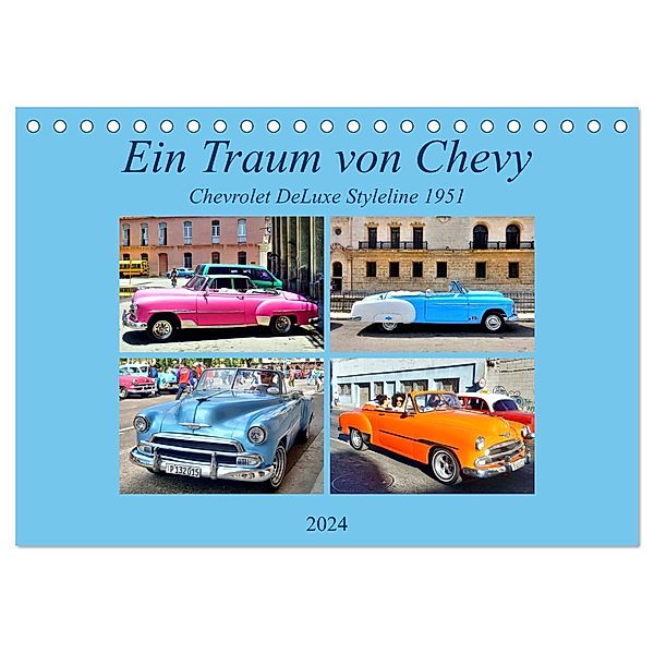 Ein Traum von Chevy - Chevrolet DeLuxe Styleline 1951 (Tischkalender 2024 DIN A5 quer), CALVENDO Monatskalender, Henning von Löwis of Menar