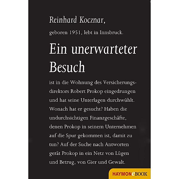 Ein unerwarteter Besuch, Reinhard Kocznar