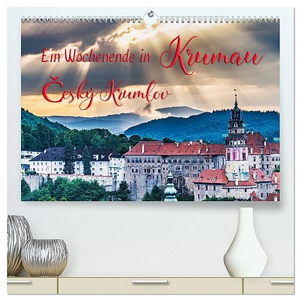 Ein Wochenende in Krumau (hochwertiger Premium Wandkalender 2024 DIN A2 quer), Kunstdruck in Hochglanz, Gunter Kirsch