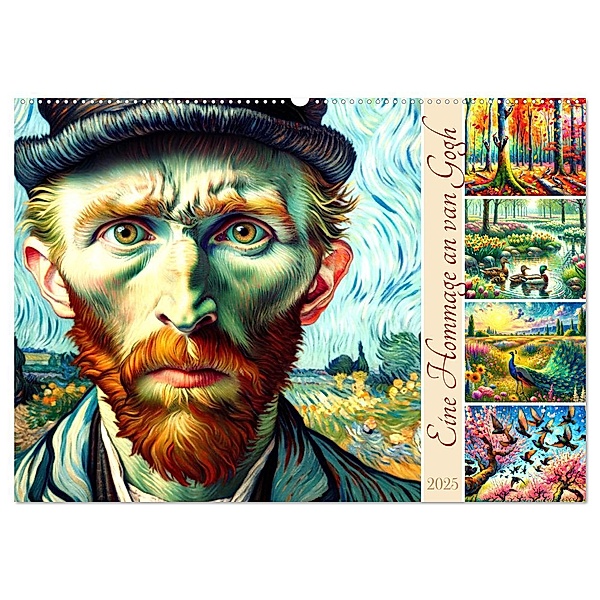 Eine Hommage an van Gogh (Wandkalender 2025 DIN A2 quer), CALVENDO Monatskalender, Calvendo, Marco Warstat