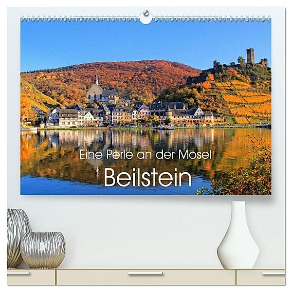 Eine Perle an der Mosel - Beilstein (hochwertiger Premium Wandkalender 2024 DIN A2 quer), Kunstdruck in Hochglanz, Arno Klatt