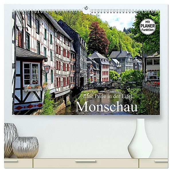 Eine Perle in der Eifel - Monschau (hochwertiger Premium Wandkalender 2024 DIN A2 quer), Kunstdruck in Hochglanz, Arno Klatt