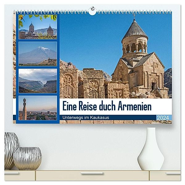 Eine Reise durch Armenien (hochwertiger Premium Wandkalender 2024 DIN A2 quer), Kunstdruck in Hochglanz, Thomas Leonhardy