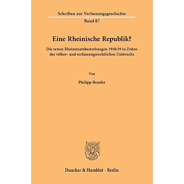 Eine Rheinische Republik?, Philipp Bender