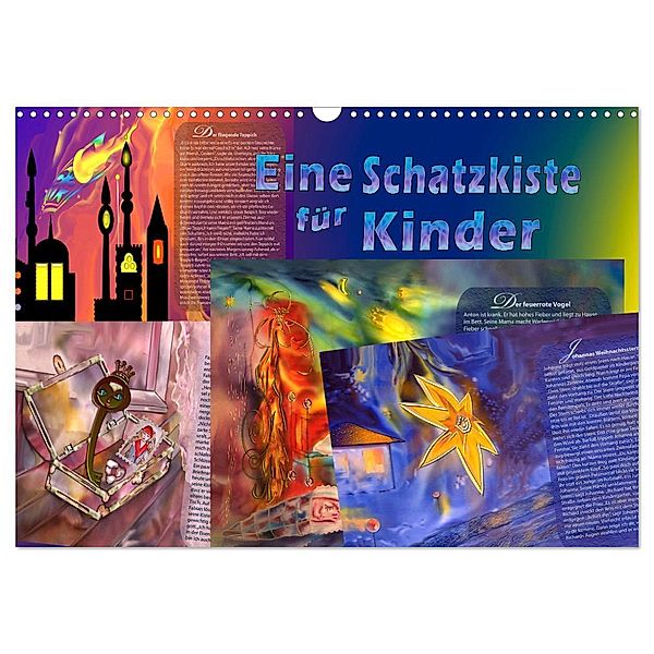 Eine Schatzkiste für Kinder (Wandkalender 2024 DIN A3 quer), CALVENDO Monatskalender, Eugenia Jurjewa und Christina Seidel