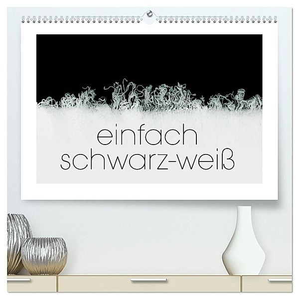 einfach schwarz-weiss (hochwertiger Premium Wandkalender 2024 DIN A2 quer), Kunstdruck in Hochglanz, Calvendo