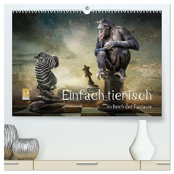 Einfach tierisch im Reich der Fantasie (hochwertiger Premium Wandkalender 2024 DIN A2 quer), Kunstdruck in Hochglanz, Brigitte Kuckenberg-Wagner