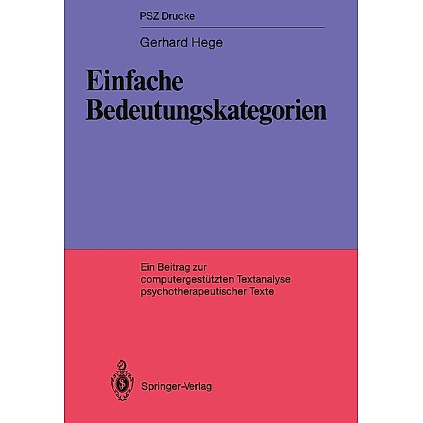 Einfache Bedeutungskategorien / PSZ-Drucke, Gerhard Hege