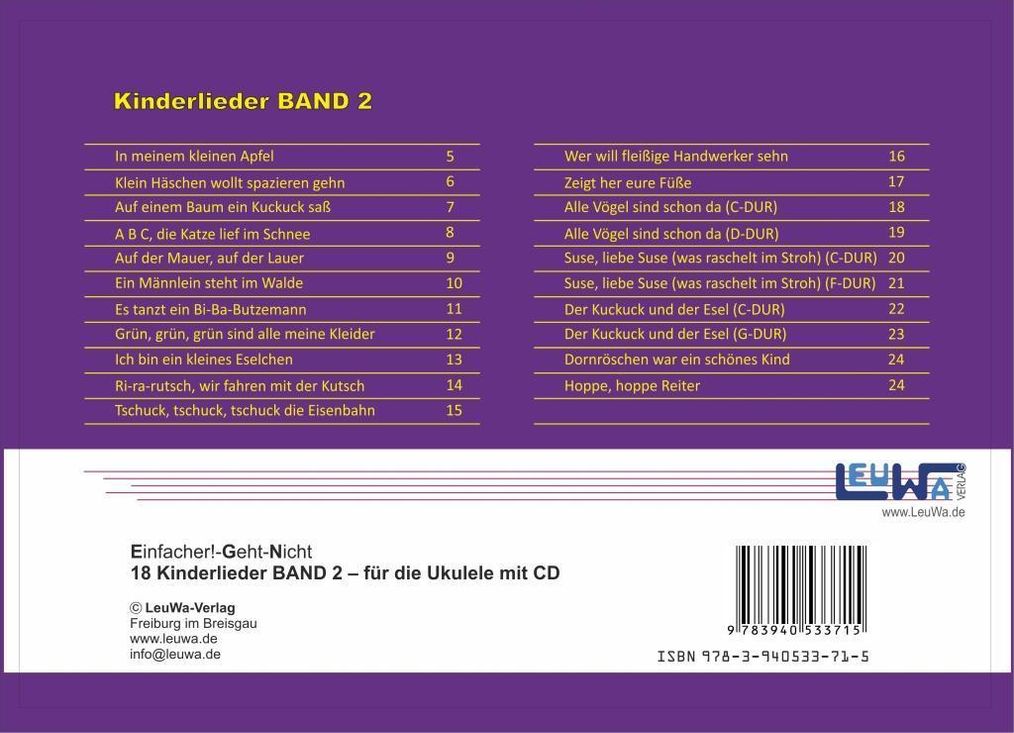 Einfacher!-Geht-Nicht: 18 Kinderlieder für die Ukulele, mit Audio-CD |  Weltbild.ch
