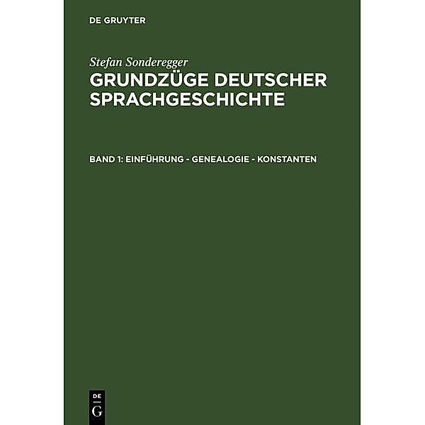 Einführung - Genealogie - Konstanten, Stefan Sonderegger