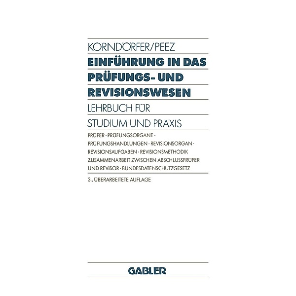 Einführung in das Prüfungs- und Revisionswesen, Wolfgang Korndörfer, Leonhard Peez