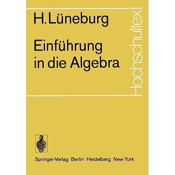 Einführung in die Algebra, H. Lüneburg