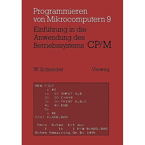 Einführung in die Anwendung des Betriebssystems CP/M / Programmieren von Mikrocomputern Bd.9, Schneider Wolfgang