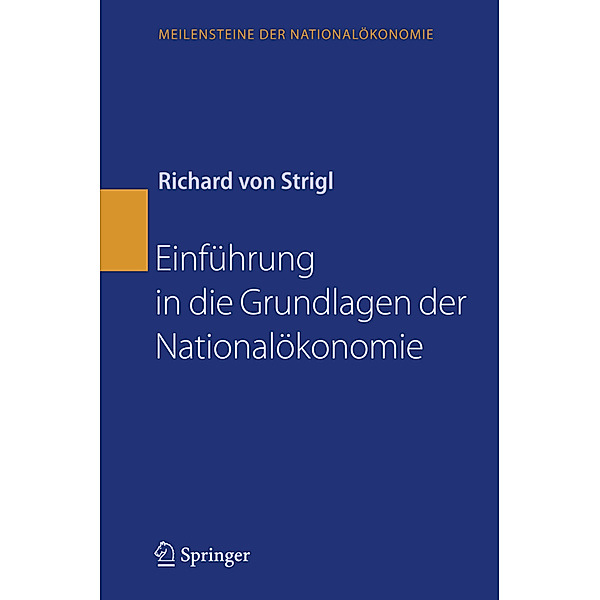 Einführung in die Grundlagen der Nationalökonomie, Richard von Strigl