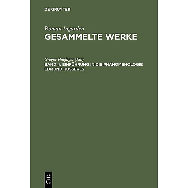 Einführung in die Phänomenologie Edmund Husserls