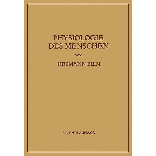Einführung in die Physiologie des Menschen, Hermann Rein