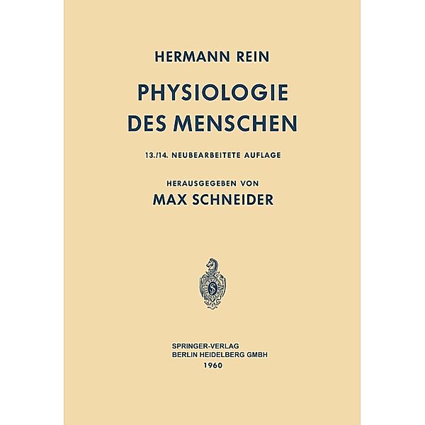 Einführung in die Physiologie des Menschen, Hermann Rein