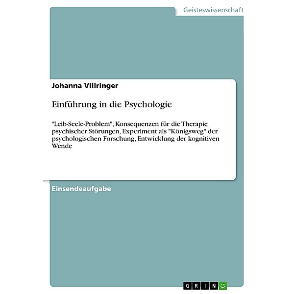 Einführung in die Psychologie, Johanna Villringer