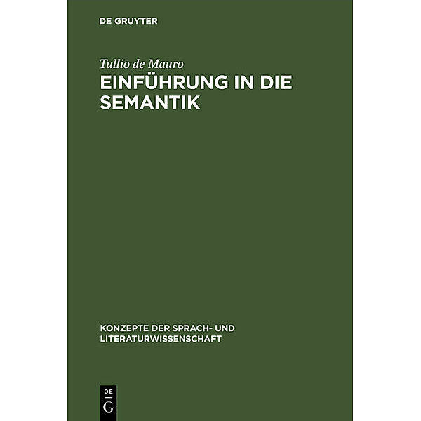 Einführung in die Semantik, Tullio De Mauro