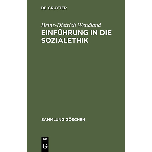 Einführung in die Sozialethik, Heinz-Dietrich Wendland