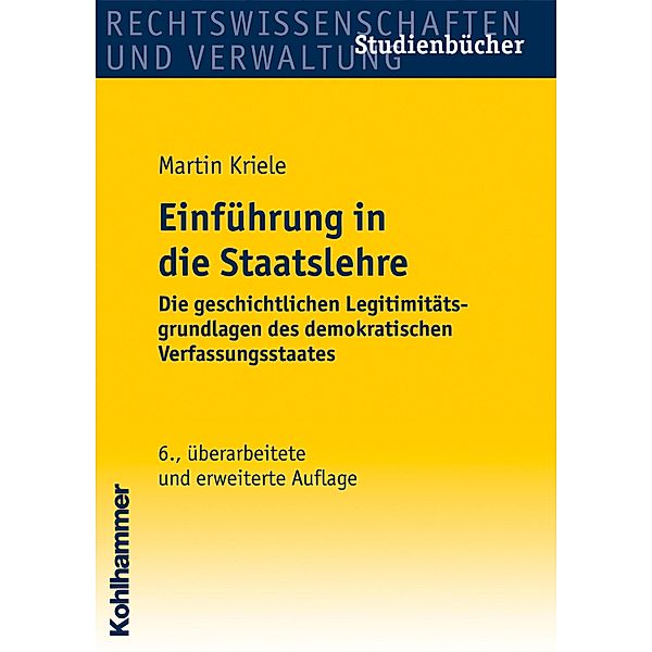 Einführung in die Staatslehre, Martin Kriele