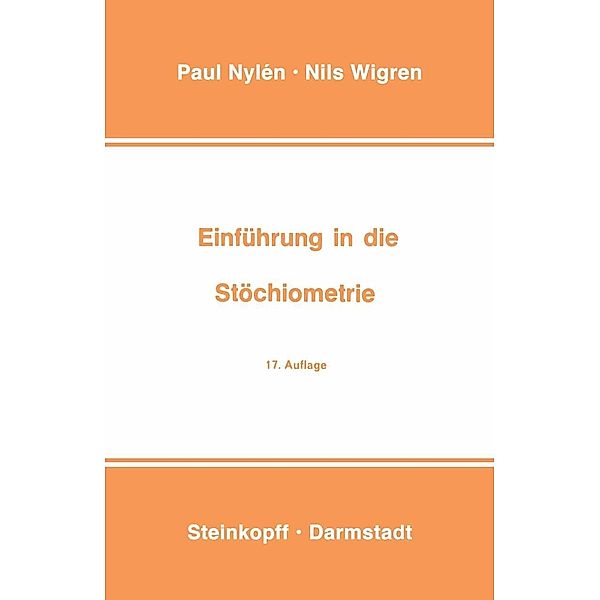 Einführung in die Stöchiometrie, P. Nylen, N. Wigren
