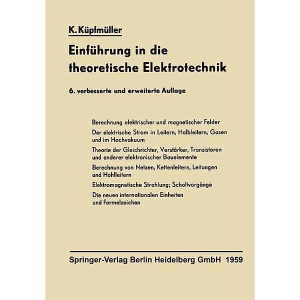 Einführung in die theoretische Elektrotechnik, Karl Küpfmüller