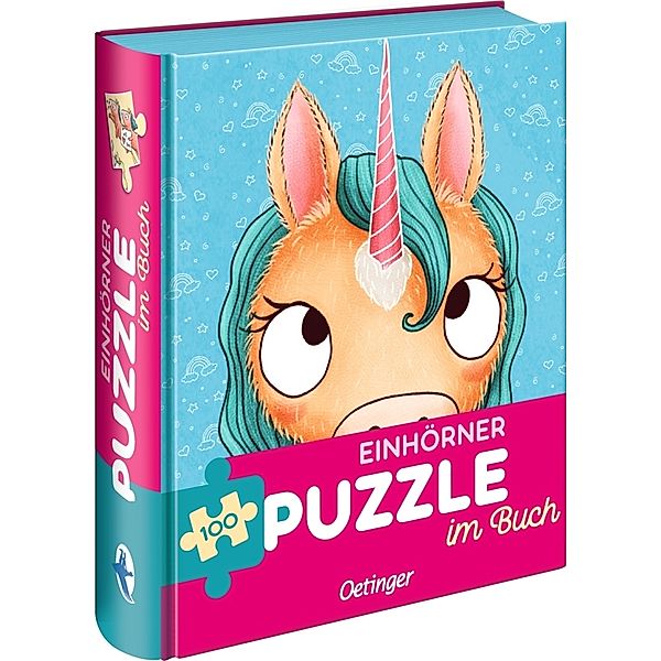 Oetinger Einhörner. Puzzle im Buch. 100 Teile, Ruby van der Bogen