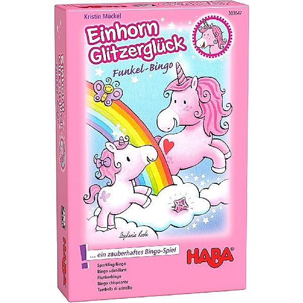 HABA Einhorn Glitzerglück - Funkel-Bingo (Kinderspiel), Kristin Mückel