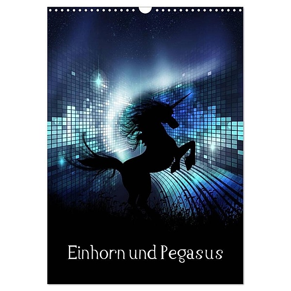 Einhorn und Pegasus (Wandkalender 2024 DIN A3 hoch), CALVENDO Monatskalender, Simone Gatterwe