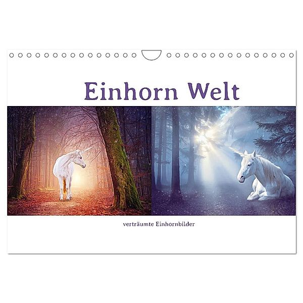 Einhorn Welt - verträumte Einhornbilder (Wandkalender 2024 DIN A4 quer), CALVENDO Monatskalender, Liselotte Brunner-Klaus