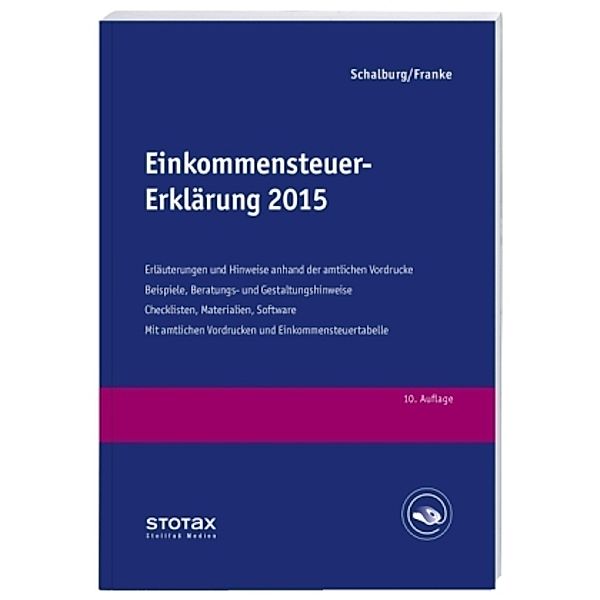 Einkommensteuer-Erklärung 2015, Martin Schalburg, Tobias Franke