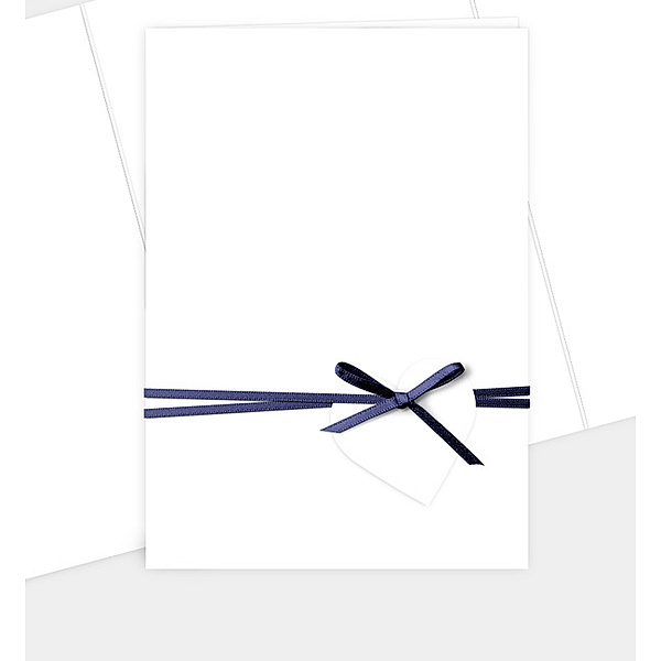 Einladungskarte Blanko Design, Doppel-Klappkarte hoch (120 x 170mm)