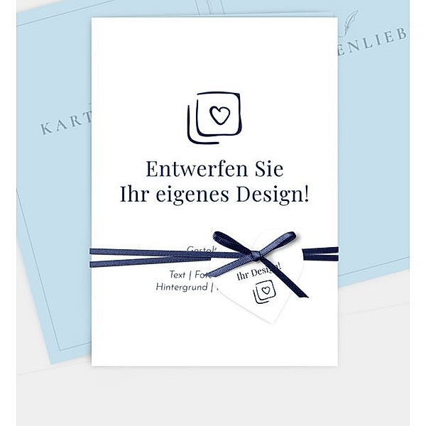 Einladungskarte Blanko Design, Klappkarte hoch (120 x 170mm)
