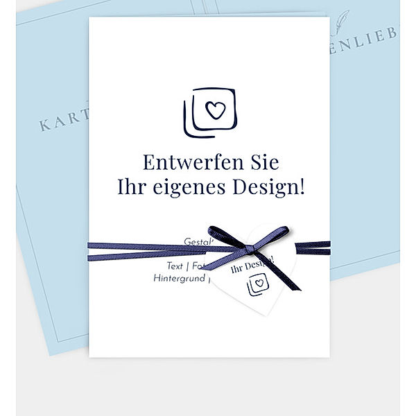 Einladungskarte Blanko Design, Klappkarte hoch (120 x 170mm)