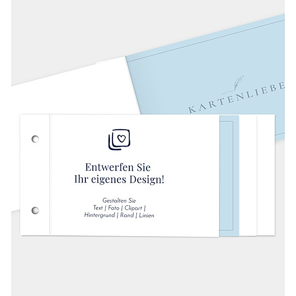 Einladungskarte Blanko Design - löschen, Booklet (210 x 100mm)