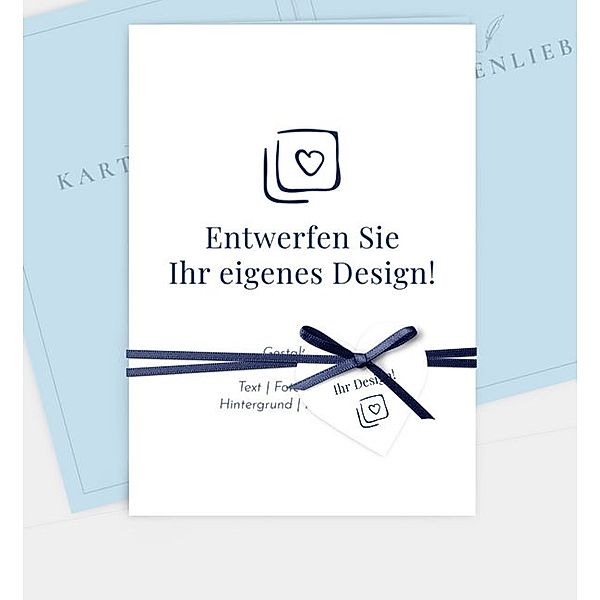 Einladungskarte Blanko Design - löschen, Klappkarte hoch (120 x 170mm)