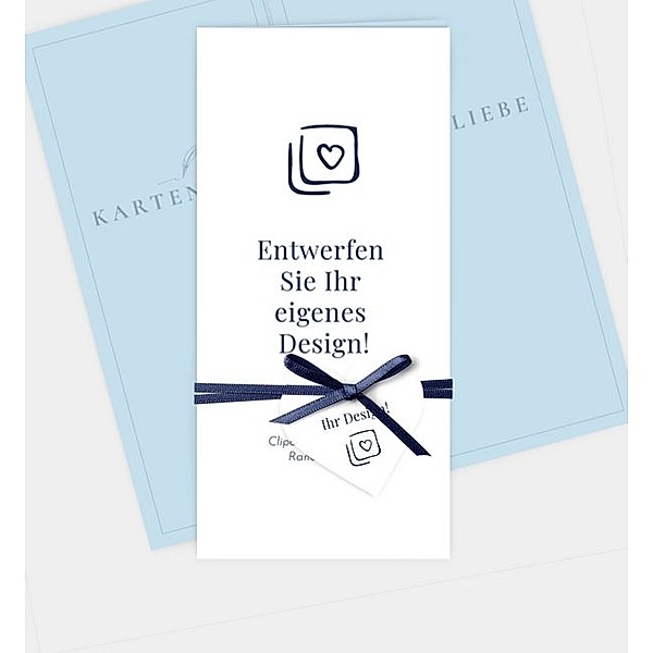 Einladungskarte Blanko Design - löschen, Klappkarte hoch (100 x 210mm)