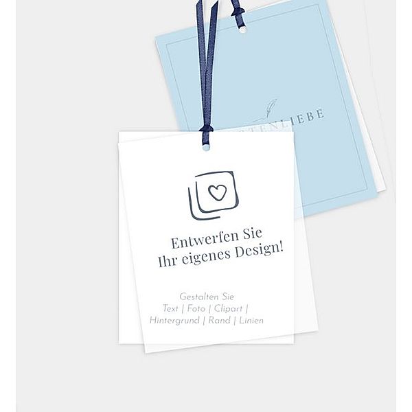Einladungskarte Blanko Design - löschen, Polaroid mit Transparentpapier (88 x 107mm)