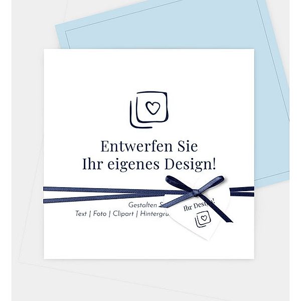 Einladungskarte Blanko Design - löschen, Postkarte quadratisch (145 x 145mm)